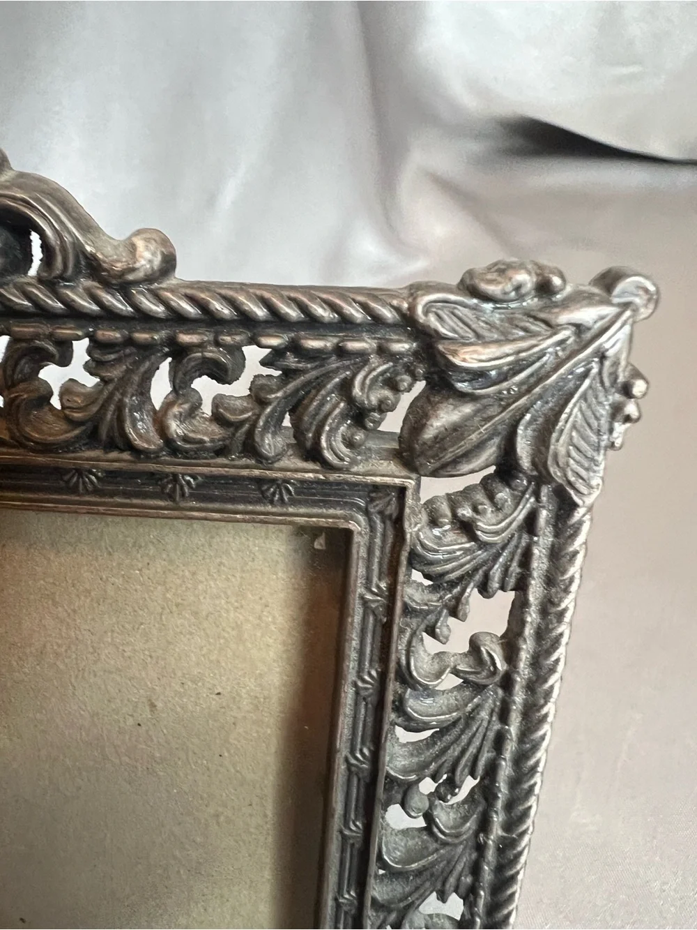 Vintage Ornate Silver Metal Picture Frame – Victorian/Art Nouveau Style